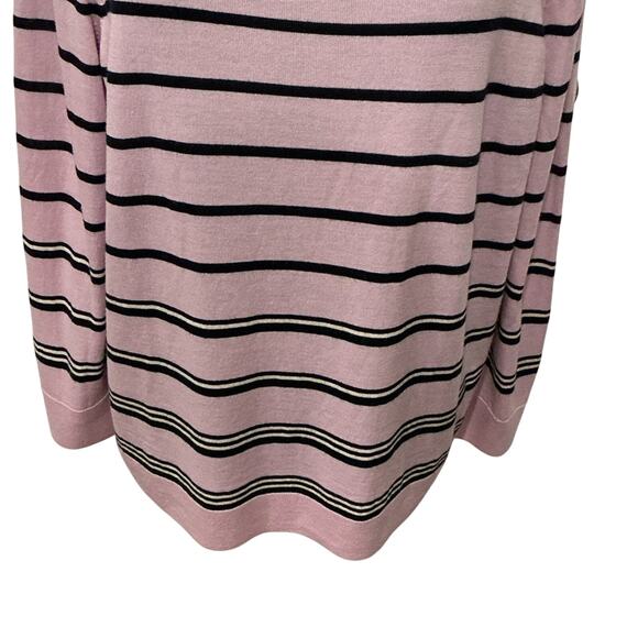 Talbots Woman’s Petites Lavender 100% Merino Wool Stripes Sweater Size 3XP - Picture 4 of 10
